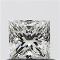 0.51 Carats, Princess F Color, VVS2 Clarity and Certified by GIA