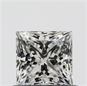 0.55 Carats, Princess G Color, VS2 Clarity and Certified by GIA
