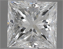 0.50 Carats, Princess F Color, VVS1 Clarity and Certified by GIA