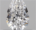 0.52 Carats, Pear D Color, SI1 Clarity and Certified by GIA