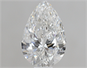 0.50 Carats, Pear E Color, SI1 Clarity and Certified by GIA