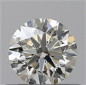 0.44 Carats, Round with Excellent Cut, J Color, IF Clarity and Certified by GIA