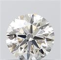 0.45 Carats, Round with Excellent Cut, J Color, VVS1 Clarity and Certified by GIA