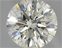 0.54 Carats, Round with Excellent Cut, N Color, VVS2 Clarity and Certified by GIA