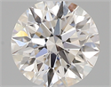 0.40 Carats, Round with Excellent Cut, J Color, VVS1 Clarity and Certified by GIA