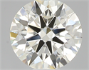 0.45 Carats, Round with Excellent Cut, K Color, VVS2 Clarity and Certified by GIA