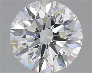 Picture of 3.01 Carats, Round with Excellent Cut, E Color, SI1 Clarity and Certified by GIA