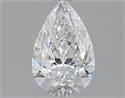 1.53 Carats, Pear D Color, VVS2 Clarity and Certified by GIA