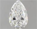 0.90 Carats, Pear F Color, IF Clarity and Certified by GIA