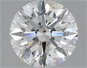 2.09 Carats, Round with Excellent Cut, I Color, SI2 Clarity and Certified by GIA