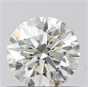 0.51 Carats, Round with Excellent Cut, J Color, SI2 Clarity and Certified by GIA