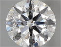 0.63 Carats, Round with Excellent Cut, F Color, I1 Clarity and Certified by GIA