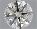 2.50 Carats, Round with Excellent Cut, L Color, SI1 Clarity and Certified by GIA