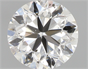 0.50 Carats, Round with Very Good Cut, H Color, SI1 Clarity and Certified by GIA