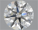 3.50 Carats, Round with Excellent Cut, I Color, SI1 Clarity and Certified by GIA