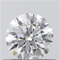 0.40 Carats, Round with Excellent Cut, E Color, SI1 Clarity and Certified by GIA
