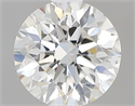 0.44 Carats, Round with Excellent Cut, H Color, SI1 Clarity and Certified by GIA