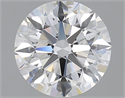 1.80 Carats, Round with Excellent Cut, D Color, VVS2 Clarity and Certified by GIA