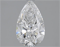 1.70 Carats, Pear D Color, SI1 Clarity and Certified by GIA