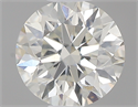 0.40 Carats, Round with Excellent Cut, J Color, SI1 Clarity and Certified by GIA