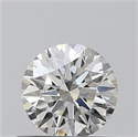 0.44 Carats, Round with Excellent Cut, H Color, SI1 Clarity and Certified by GIA