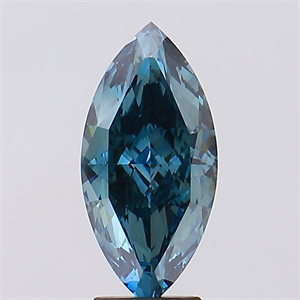 Picture of Lab Created Diamond 4.00 Carats, Marquise with  Cut, Fancy Vivid Blue Color, VS1 Clarity and Certified by IGI