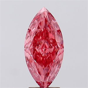 Picture of Lab Created Diamond 3.64 Carats, Marquise with  Cut, Fancy Vivid Pink Color, VS1 Clarity and Certified by IGI