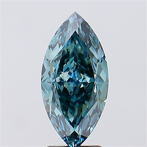 Picture of Lab Created Diamond 3.01 Carats, Marquise with  Cut, Fancy Vivid Blue Color, VVS2 Clarity and Certified by IGI