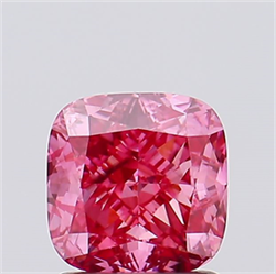 Picture of Lab Created Diamond 1.57 Carats, SQUARE CUSHION with  Cut, Fancy Vivid Pink Color, SI1 Clarity and Certified by IGI