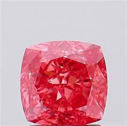 Picture of Lab Created Diamond 1.71 Carats, SQUARE CUSHION with  Cut, Fancy Vivid Pink Color, VS1 Clarity and Certified by IGI