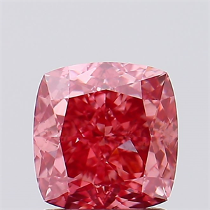 Picture of Lab Created Diamond 1.75 Carats, SQUARE CUSHION with  Cut, Fancy Vivid Pink Color, VS2 Clarity and Certified by IGI