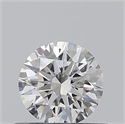 0.40 Carats, Round with Excellent Cut, F Color, I1 Clarity and Certified by GIA