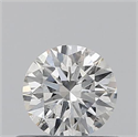 0.40 Carats, Round with Excellent Cut, G Color, I1 Clarity and Certified by GIA