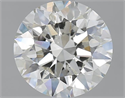 2.50 Carats, Round with Excellent Cut, J Color, SI2 Clarity and Certified by GIA