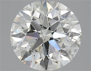 Picture of 3.60 Carats, Round with Excellent Cut, K Color, SI2 Clarity and Certified by GIA