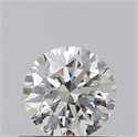 0.40 Carats, Round with Excellent Cut, H Color, SI1 Clarity and Certified by GIA