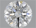 3.01 Carats, Round with Excellent Cut, G Color, SI2 Clarity and Certified by GIA