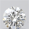 0.42 Carats, Round with Excellent Cut, H Color, VVS1 Clarity and Certified by GIA