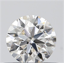 0.42 Carats, Round with Excellent Cut, H Color, VVS2 Clarity and Certified by GIA