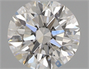 0.42 Carats, Round with Excellent Cut, H Color, VVS2 Clarity and Certified by GIA