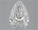 3.02 Carats, Pear F Color, SI2 Clarity and Certified by GIA