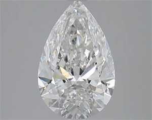 Picture of 3.02 Carats, Pear F Color, SI2 Clarity and Certified by GIA