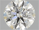 0.44 Carats, Round with Excellent Cut, J Color, SI1 Clarity and Certified by GIA