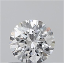 0.45 Carats, Round with Excellent Cut, E Color, I1 Clarity and Certified by GIA