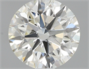 0.43 Carats, Round with Excellent Cut, J Color, SI1 Clarity and Certified by GIA