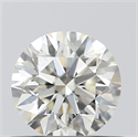 0.53 Carats, Round with Excellent Cut, K Color, SI1 Clarity and Certified by GIA