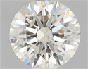 0.55 Carats, Round with Excellent Cut, K Color, SI1 Clarity and Certified by GIA