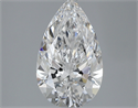 2.22 Carats, Pear D Color, FL Clarity and Certified by GIA