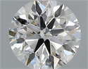 0.53 Carats, Round with Excellent Cut, J Color, SI1 Clarity and Certified by GIA