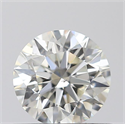 0.53 Carats, Round with Excellent Cut, J Color, SI1 Clarity and Certified by GIA